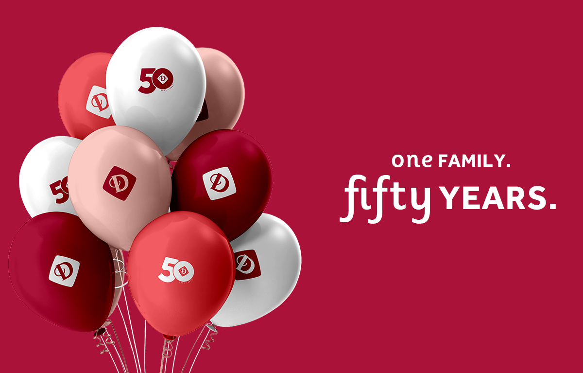 One Family. Fifty Years. Celebrate!